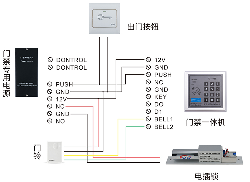 電插鎖接線 電插鎖接線