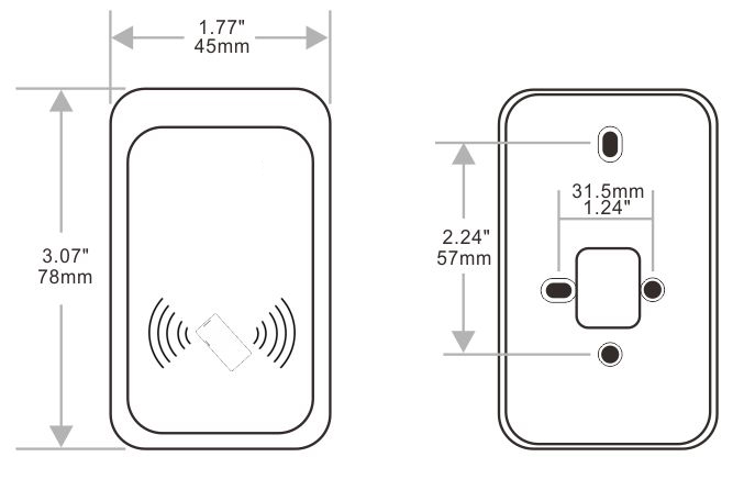 門禁讀卡器尺寸 門禁讀卡器尺寸